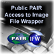 Public PAIR Access to Image File Wrapper web banner.
